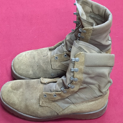 US Army 10.5W Standard Issue Hot Weather Combat Boots Coyote Used (a09- DC14-NOV77)