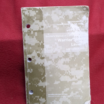 BOOK: SOLDIER'S MANUAL OF COMM. WARRIOR LEVEL SEPTEMBER 2017 (box12)