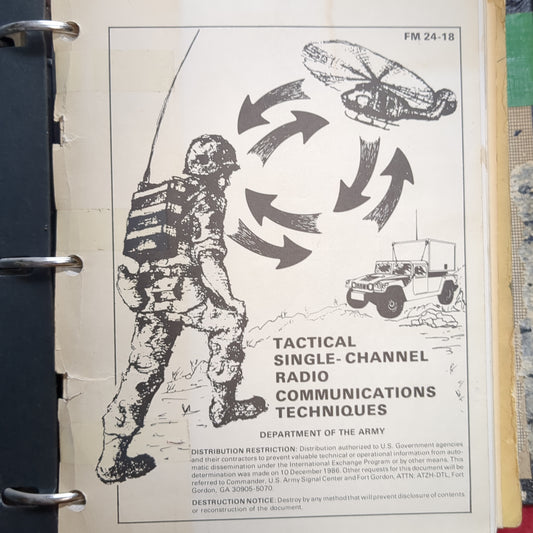 BOOK: TACTICAL SINGLE-CHANNEL RADIO COMMUNICATIONS TECHNIQUES 10 DECEMBER 1986 (box14)