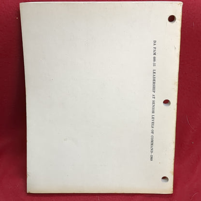 BOOK: LEADERSHIP AT SENIOR LEVELS OF COMMAND OCTOBER 1968   (box15)