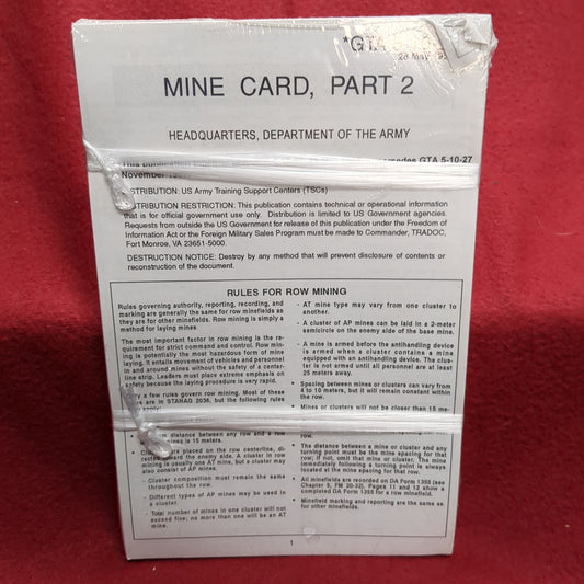 BOOK:  MINE CARD PART 2 (box16)