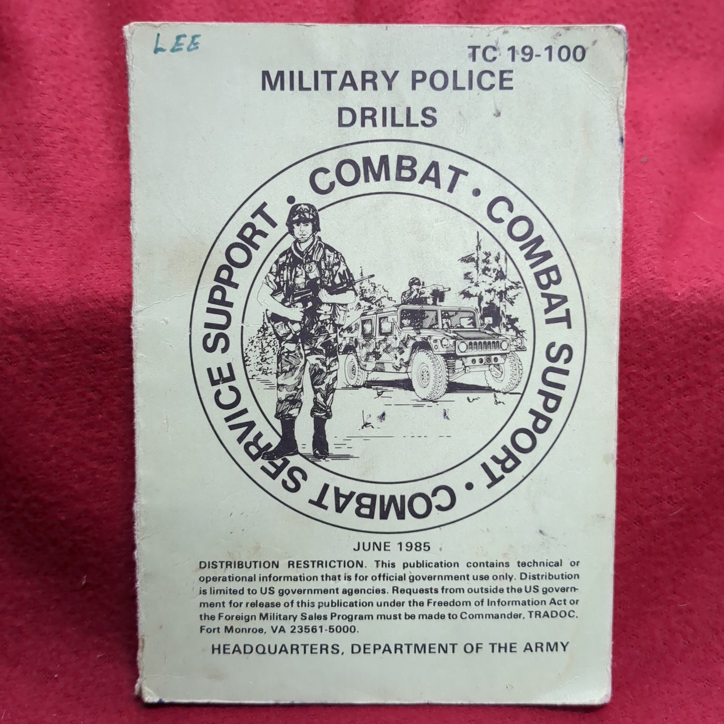 BOOK:  MILITARY POLICE DRILLS: JUNE 1985   (box16)