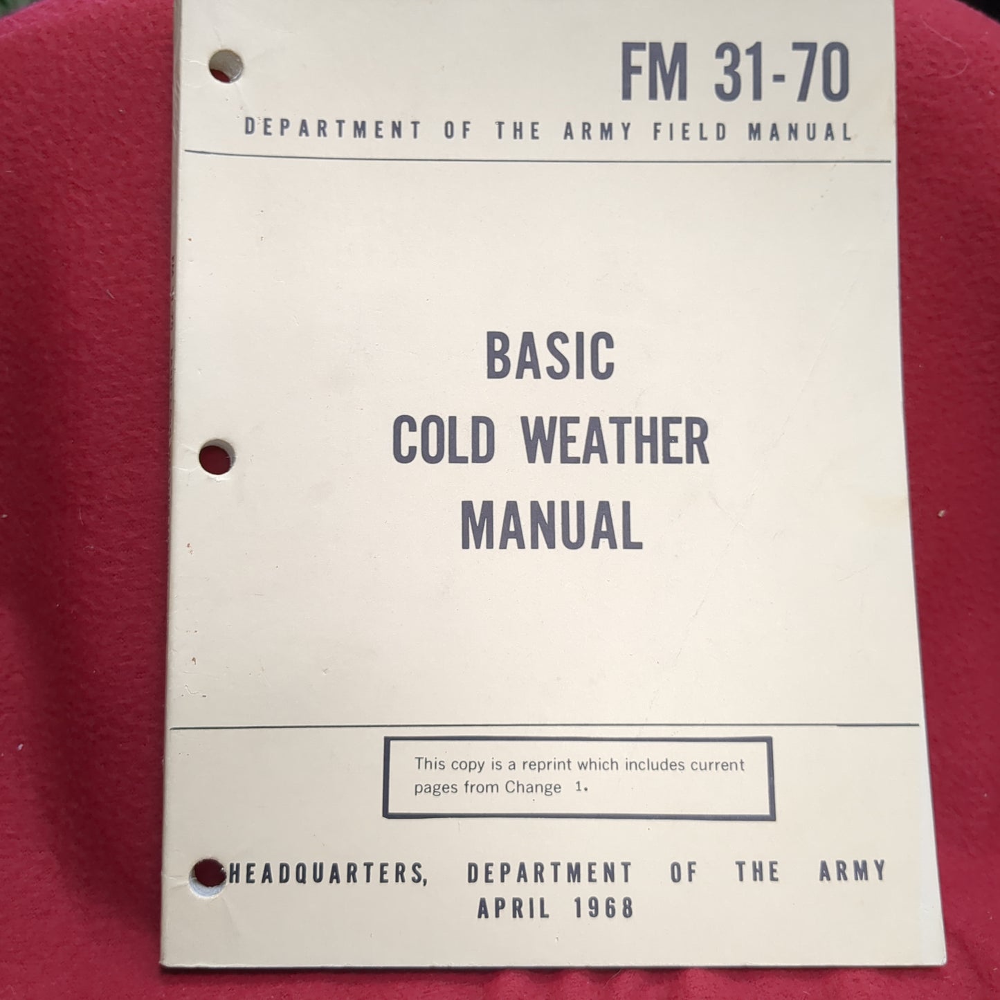 BOOK: BASIC COLD WEATHER MANUAL APRIL 1968 (box17)