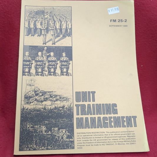 BOOK: UNIT TRAINING MANAGEMENT SEPTEMBER 1984 (box17)
