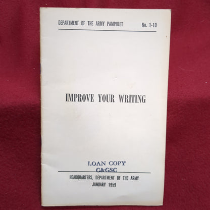 BOOK: JANUARY 1959 1-10 IMPROVE YOUR WRITING (BOX18)