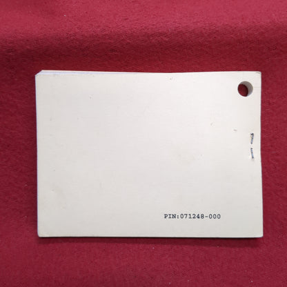 BOOK:OPERATOR'S MANUAL FOR INDIVIDUAL CHEMICAL PROTECTIVE CLOTHING 31 MARCH 1993  (BOX18)