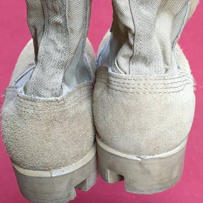US Army 5 1/2 Wide Standard Issue Hot Weather Combat Boots Coyote 499 Tan Used (a09- DC14-NOV104)