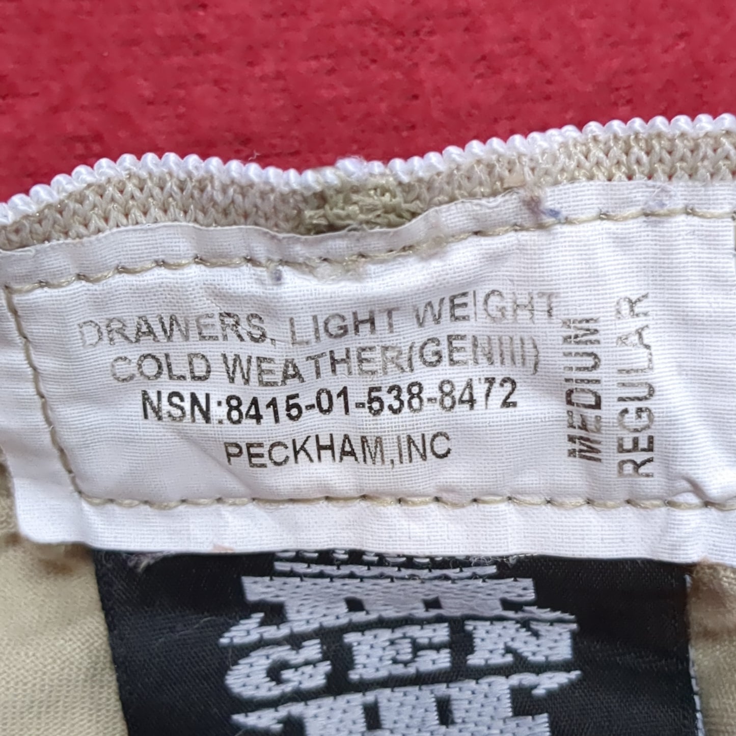 US Army Medium Regular Silks Gen III Level 1 Cold Weather Pants Bottom Sand Good Condition (aa02-NOV116)