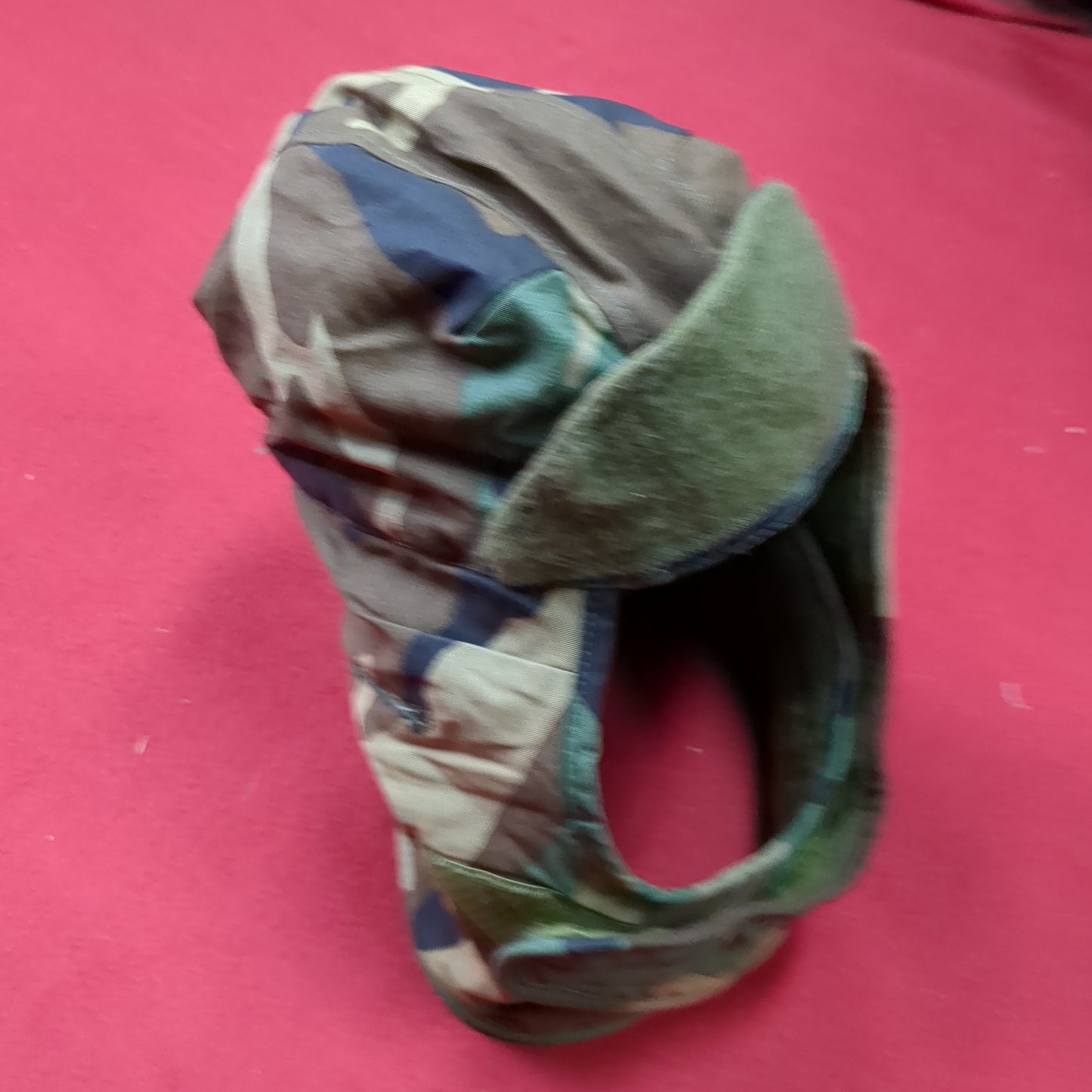 US Army Woodland BDU Pattern 7 HELMET LINER INSULATED PILE CAP Extreme Cold Weather Excellent Condition (bdu2-FA13-NOV125