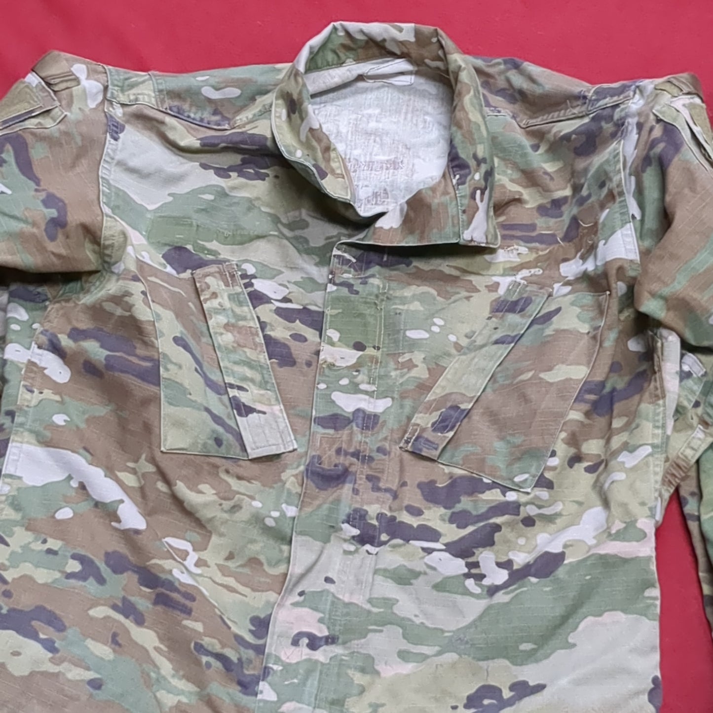 Lot of Two* US Army SMALL LONG Traditional OCP Uniform Top Air Force Used (OCP11- ea07-NOV170)