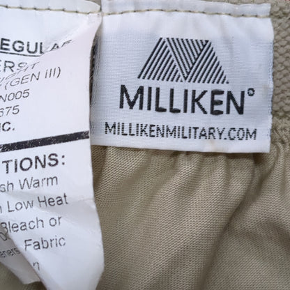US Army X-Small Regular Silks Gen III Level 1 Cold Weather Pants Bottom Sand Good Condition (fa07-NOV186)