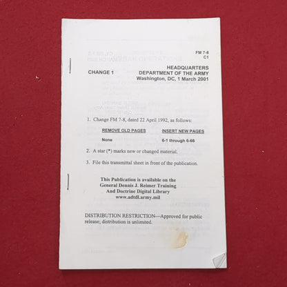 BOOK: HEADQUARTERS DEPARTMENT OF THE ARMY WASHINGTON, DC, 1 MARCH 2001(BOX 19)