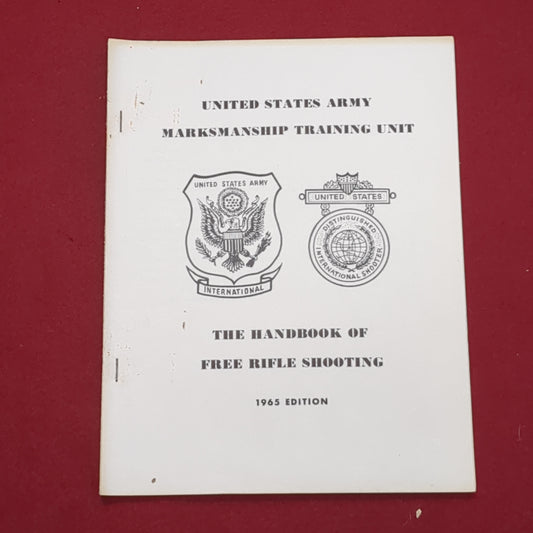 BOOK: 1965 MARKSMANSHIP TRAINING HANDBOOK FREE RIFLE SHOOTING (BOX20)