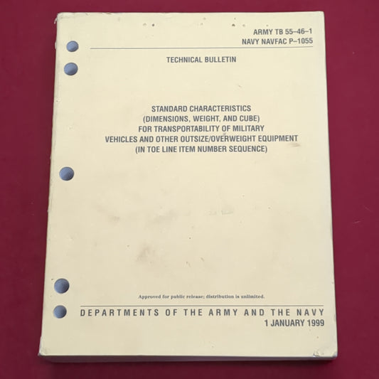 BOOK: TRANSPORTABILITY MILITARY VEHICLES AND OTHER OUTSIZE/OVERWEIGHT EQUIPMENT 1 JANUARY 1999 (BOX20)