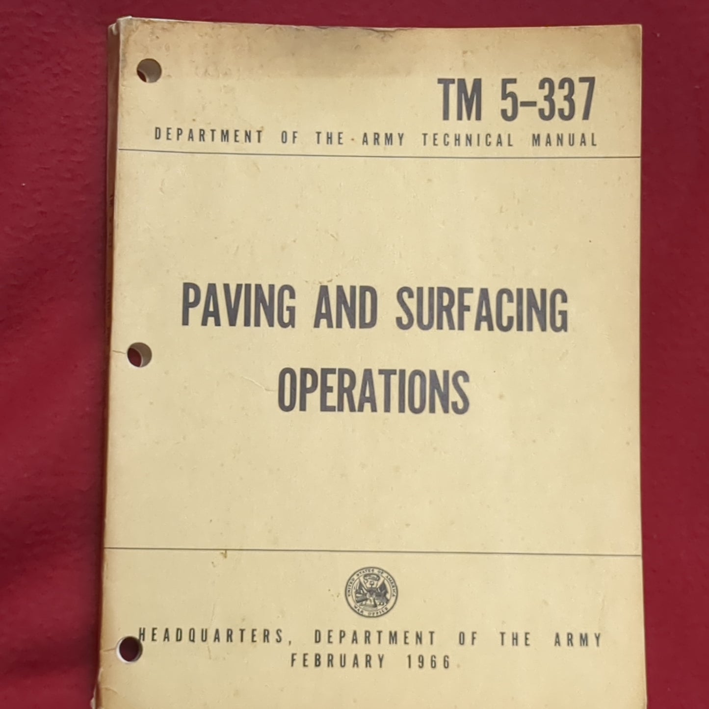 BOOK PAVING AND SURFACING OPERATIONS FEBRUARY 1966 (BOX21)