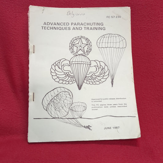 BOOK ADVANCED PARACHUTING TECHNIQUES AND TRAINING JUNE 1987 (BOX23)