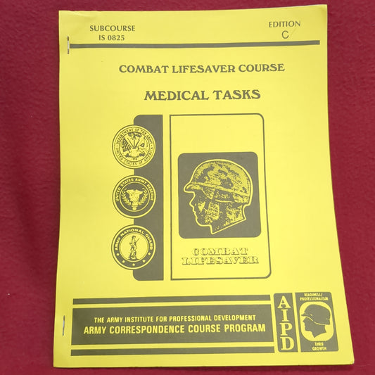 BOOK COMBAT LIFESAVER COURSE MEDICAL TASKS COMBAT LIFESAVER EDITION C (BOX23)