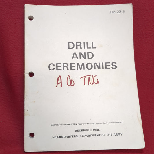 BOOK DRILL AND CEREMONIES DECEMBER 1986 (BOX23)