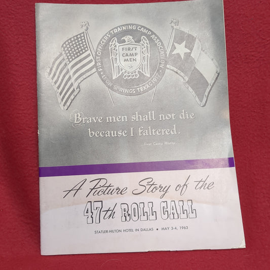 BOOK A PICTURE STORY OF THE 47th ROLL CALL STATLER-HILTON HOTEL IN DALLAS. MAY 3-4, 1963 (BOX23)