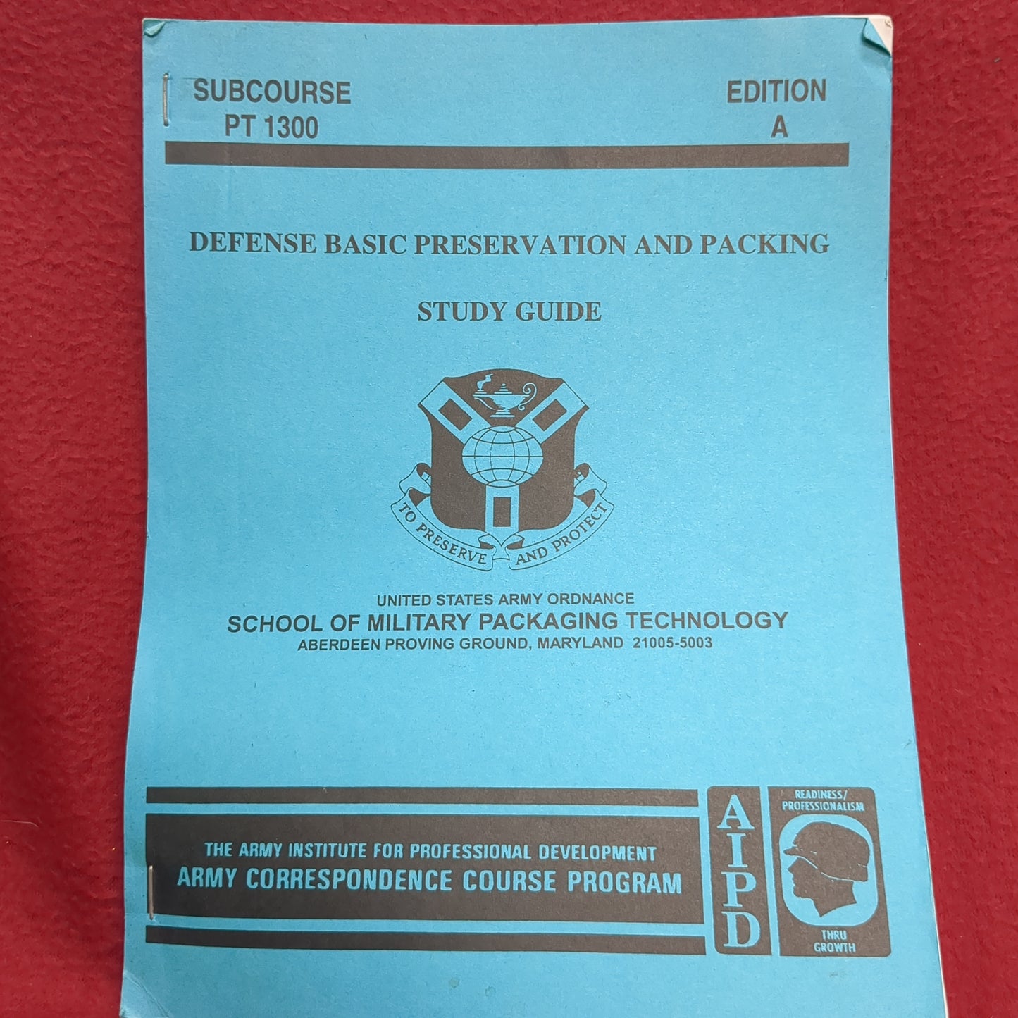 BOOK DEFENSE BASIC PRESERVATION AND PACKING STUDY GUIDE EDITION A (BOX23)