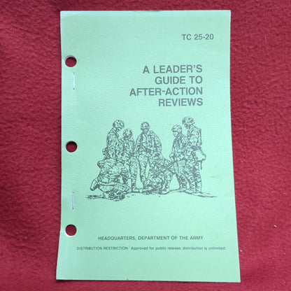 BOOK A LEADER'S GUIDE TO AFTERO-ACTIOIN REVIEWS TRAINING CIRCULAR 30 SEPTEMBER 1993 (BOX24)