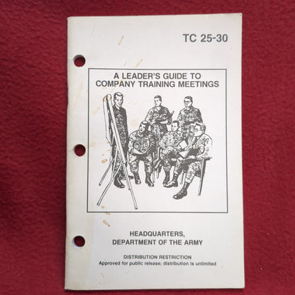 BOOK A LEADER'S GUIDE TO COMPANY TRAINING MEETINGS 27 APRIL 1994 TRAINING CIRCULAR (BOX24)