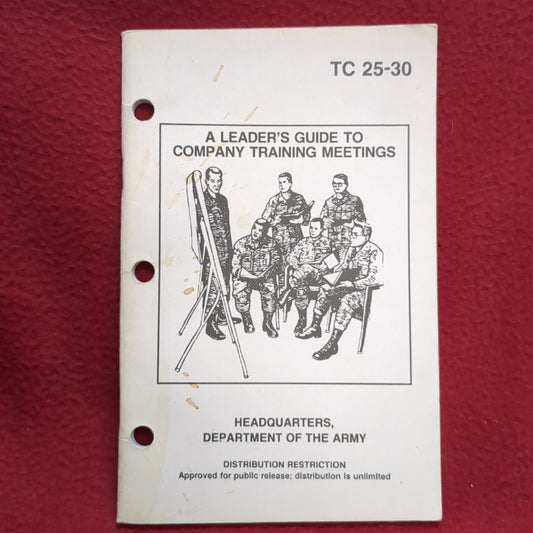 BOOK A LEADER'S GUIDE TO COMPANY TRAINING MEETINGS 27 APRIL 1994 TRAINING CIRCULAR (BOX24)