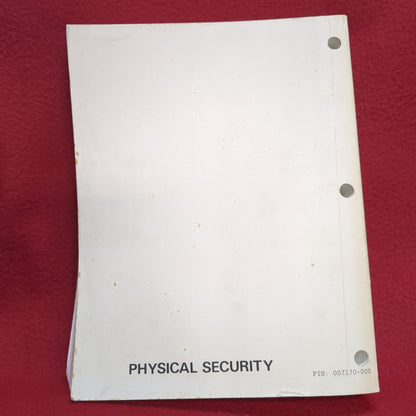 BOOK PHYSICAL SECURITY MARCH 1979 FIELD MANUAL (BOX24)