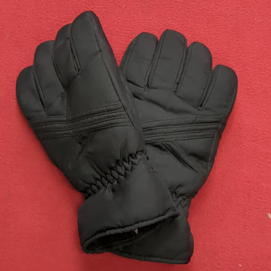 NOS MEN's WINTER INSULATED GLOVES- 40 Gram THINSULATE WATERPROOF Black Size XL  (cb03-NOV254)