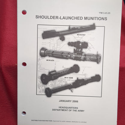 BOOK SHOULDER-LAUNCHED MUNITIONS FIELD MANUAL JANUARY 2006 (BOX22)