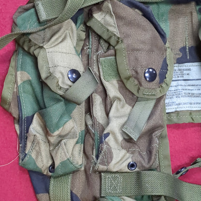 US Army Military Woodland Camouflage Enhanced Tactical Fighting Load Carrier  FLC W/ Pouches 0321 Excellent Condition (eb07-NOV286)