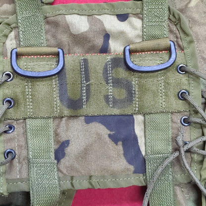 US Army Military Woodland Camouflage Enhanced Tactical Fighting Load Carrier  FLC W/ Pouches 0321 Excellent Condition (eb07-NOV286)