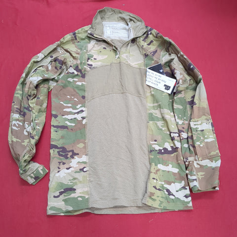 NWT US Army Medium 1/4 Quarter Zip Type 2 Combat OCP Multicam FRAC Top Shirt (FEB175)
