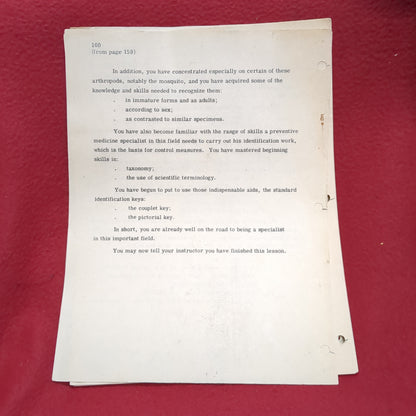 BOOK  -EDUCATION AND TRAINING DIVISION: COMPUTER APPLICATIONS INCORPORATED (SILVER SPRING, MARYLAND) (PI 74-198-019-1)  IDENTIFICATION OF ARTHIROPODS PARTS 3 AND 4: DEPARTMENT OF PREVENTIVE MEDICINE: MARCH 1974  (BOX31)