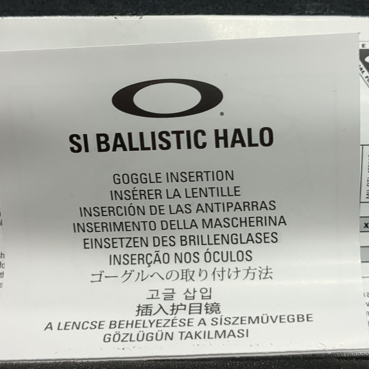 GI Oakley SI Ballistic Alpha Halo Goggles Black W/O M Frames (cl2- (ab16-DEC11)