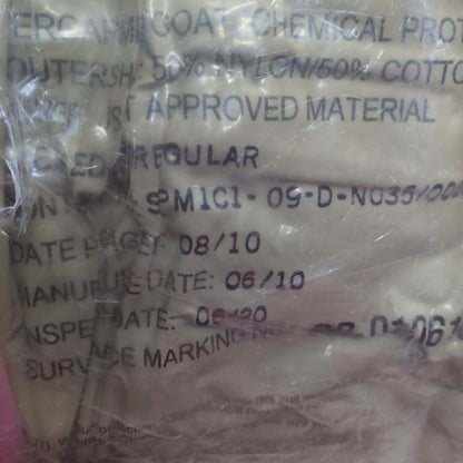 NOS US Army Medium/Regular CBRN Chemical Protective Coat (13cc- cb10-DEC43)