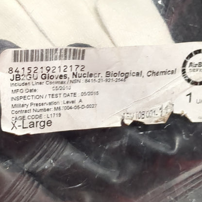 NOS JSLIST Block 2 Gloves Upgrade (JB2GU) Small-X-Large AirBoss Defense (cbrn4 ac03-DEC45)