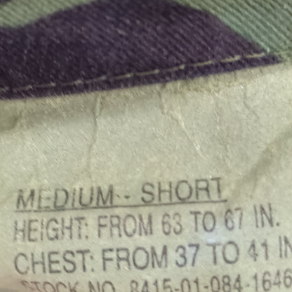 US Army Medium Short Flight BDU Woodland Cold Weather Top Jacket Good Condition (15o- db8-DEC58