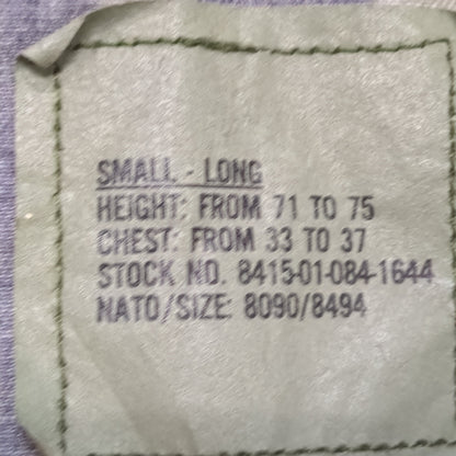 US Army Small Long BDU Woodland Cold Weather Top Jacket Good Condition (15o- db8-DEC60