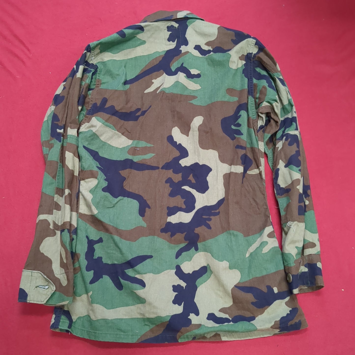 US Army Small Long BDU Woodland Cold Weather Top Jacket Good Condition (15o- db8-DEC60