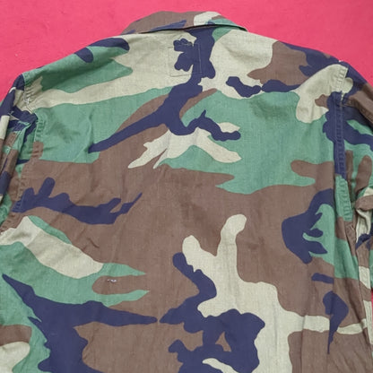 US Army Small Long BDU Woodland Cold Weather Top Jacket Good Condition (15o- db8-DEC60