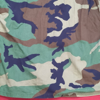 US Army Small Long BDU Woodland Cold Weather Top Jacket Good Condition (15o- db8-DEC60