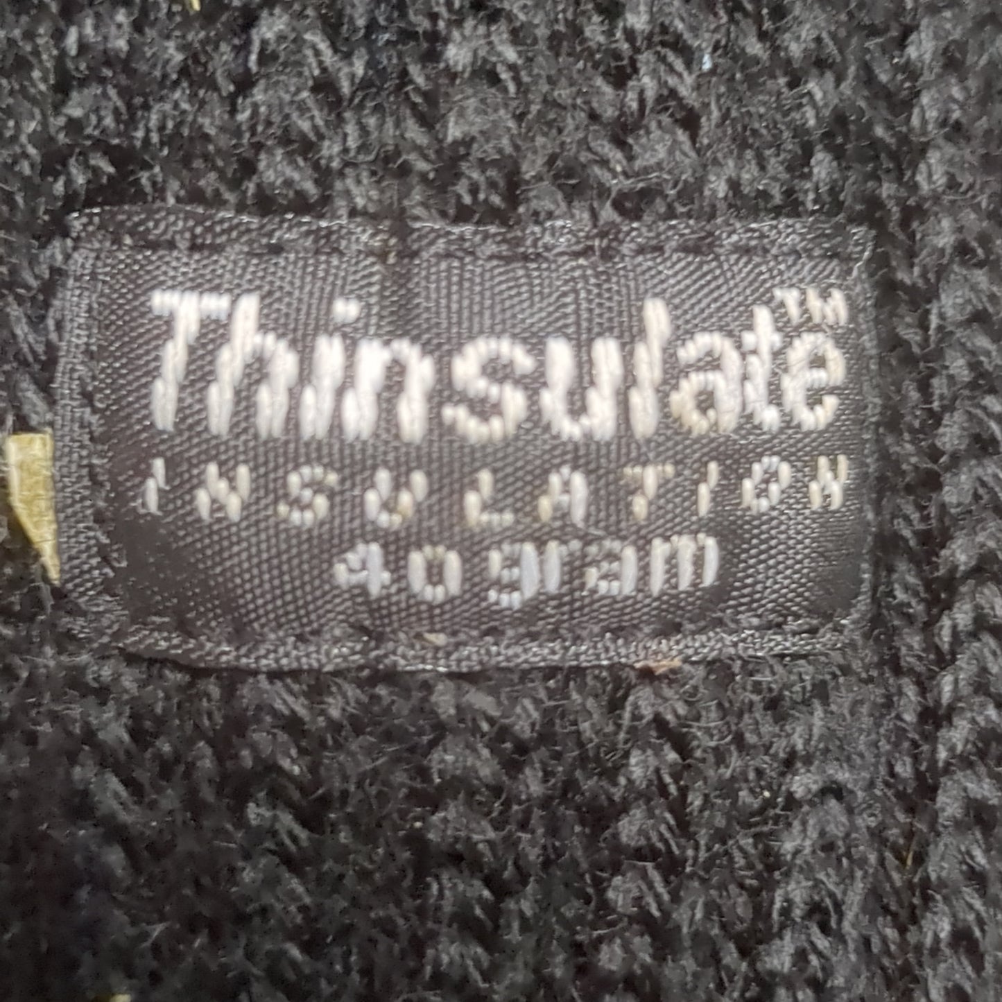 Cold Weather Thinsulate Inserts 40 Gram Black Good Condition (cb02-DEC85)