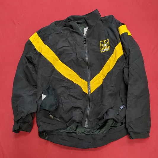 NOS US Army Medium X-Short Black Gold Jacket Cold Weather APFU PT Uniform (fb14-DEC101)