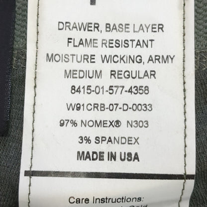 FREE SYSTEM Medium Regular Midweight Fire Flame Resistant FRAC Drawer Base Layer Excellent Condition (a16- da10-DEC108)