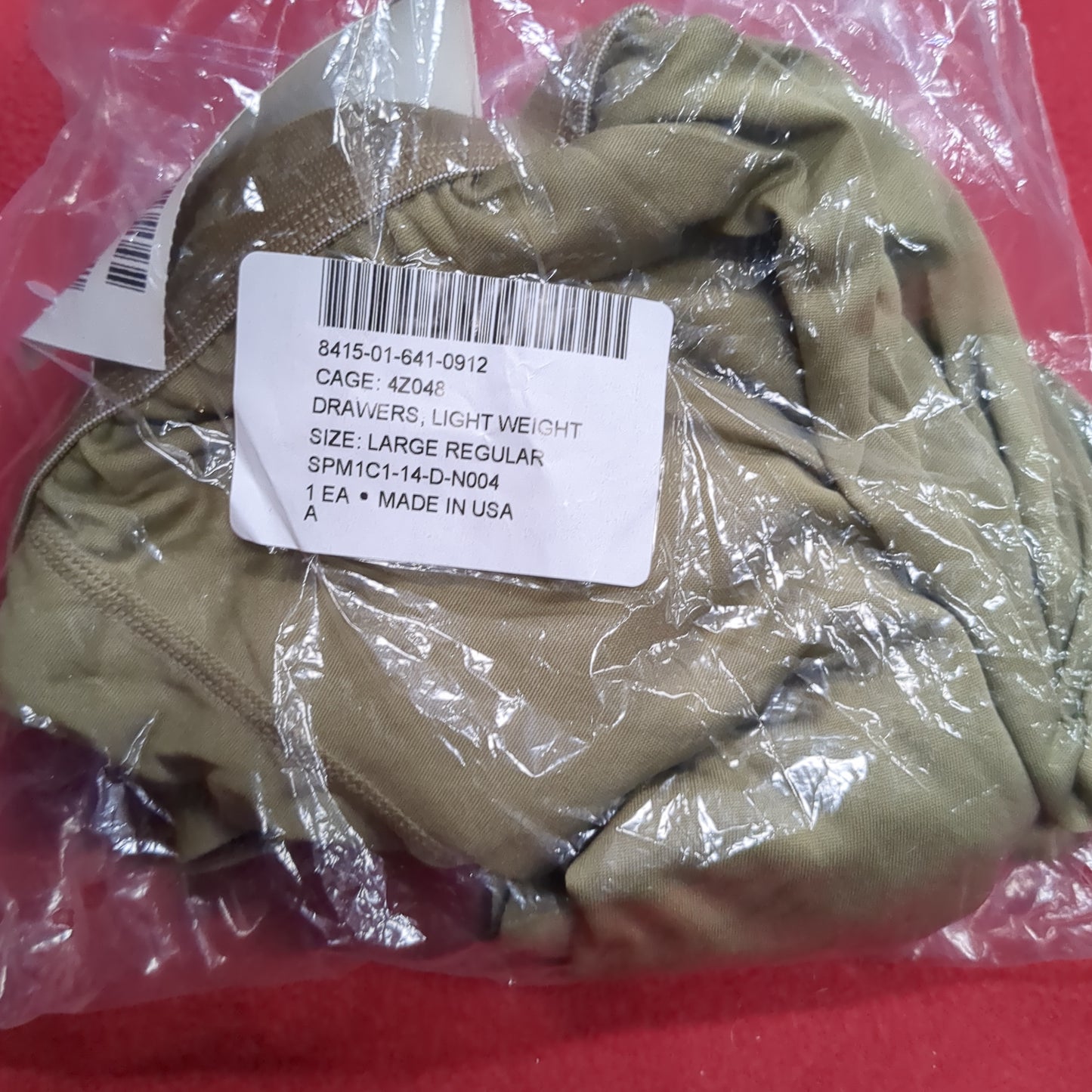 NOS US Army Coyote Large Regular Silks Gen III Level 1 Cold Weather Pants Bottom ( fa07-DEC110)