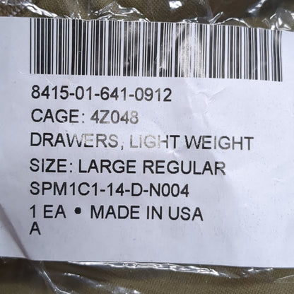 NOS US Army Coyote Large Regular Silks Gen III Level 1 Cold Weather Pants Bottom ( fa07-DEC110)