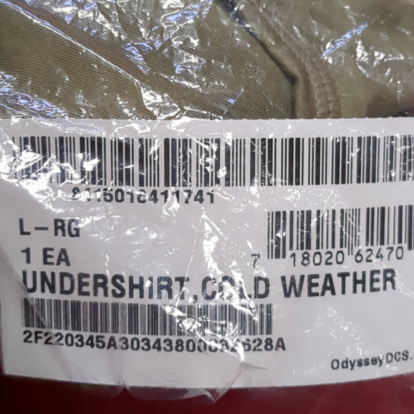NWT US Army Coyote Large Regular Silks Gen III Level 1 Cold Weather Top Shirt (fa07-DEC111)