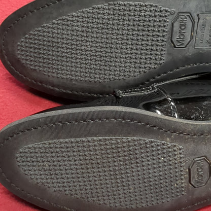 BATES Military High Gloss Black Oxford Dress Shoes Mens 9 E Used (hc08-DEC127)