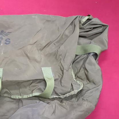 US MILITARY Hospital Linen Nylon Bag Green 6545-00-926-6660 Used (bag-DEC134)